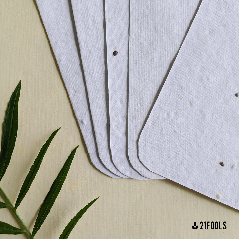 Plantable Seed Paper with Envelope (Blank) - Pack of 5 / Kraft – 21 Fools